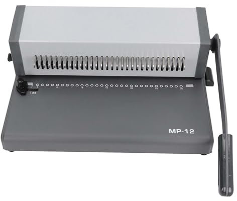 Máquina de Encuadernación con 30 Orificios, Máquina Encuadernadora en Espiral con Márgenes de 5,5 Mm de Diámetro, 2,5 Mm, 4,5 Mm y 6,5 Mm, para Papel Carta A4 A5