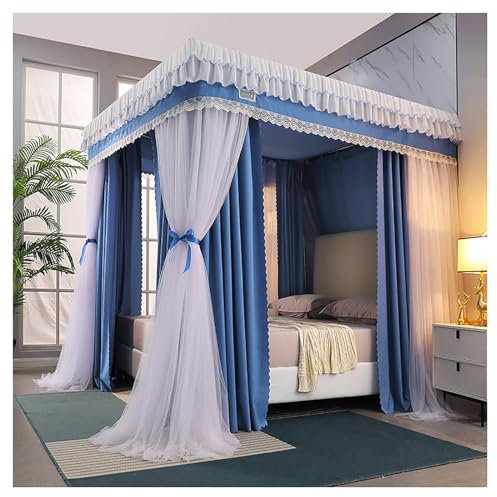 Betthimmel Vier Jahreszeiten Betthimmel-Schutz, Baldachin, Bettvorhänge, Netz für Bett, Himmelbett, Baldachin für Baldachinnetz, Schlafzimmer-Betthimmel, Vorhänge für Full/King/Size-Bett mit