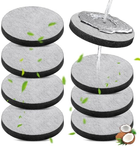 Teokantz 8-Packs Bottle Filter Discs for Brita Fill & Go Water Filter Bottles, Micro Disc Water Filter Discs Reduce PFAS Chlorine, Micro Particles, Taste-Disturbing Substances in Drinking Water