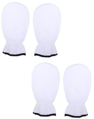 Guantes de Parafina para Mujer, 2 Pares, Blanco para Spa | Poliéster y Flannelette, Uso en Casa y Mano Spa, Comodidad y Protección Ambiental