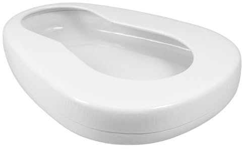 ZUNOXAZ Emaillierter Nachttopf für Senioren und Behinderte Patienten Bequemer Urinal Spucknapf aus Emaille für Nachtpflege und Bettlägerige mit Weißer Oberfläche