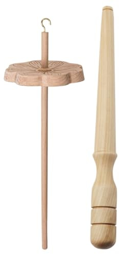 Handspindel aus Holz – Garnspindel, Faser-Roving-Tropfwerkzeug | Handgefertigtes Nähzubehör aus Holz, Webausrüstung, Stricken, Häkeln, Hobby, Bastelwerkzeuge, Studio, Werkstatt, Klassenzimmer