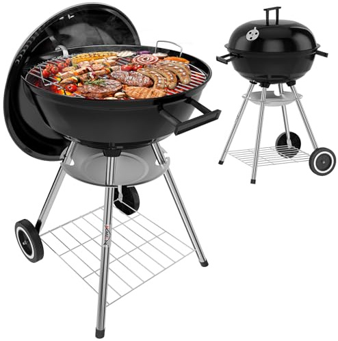 HOMELUX träkolgrill, Ø 44 cm kulgrill med lock