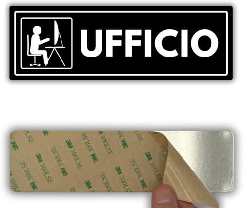 LEIASA | Signal de bureau - 7,5 x 23 cm - Épaisseur 2 mm - Acrylique - Plaque adhésive - Identification locale - (Bureau 2)