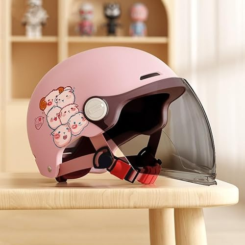 Casque De Moto Mignon Pour Enfants, Homologué ECE, Casque Jet Léger À Profil Bas, Demi-Casque Pour Garçons Et Filles De 3 À 14 Ans, Casque De Quad Pour Jeunes, Motocross, Scooter 4,48~55cm