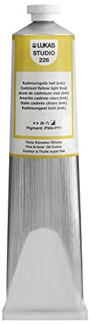 LUKAS Studio Oil Künstler-Ölfarben, Kadmiumgelb hell, 200 ml