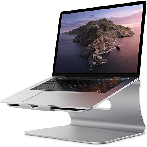 Bestand Aluminiumständer für Laptop und MacBook Desktop für Apple MacBook und alle Laptops Silber