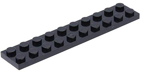 LEGO 5 x Plate 2 x 10 Black