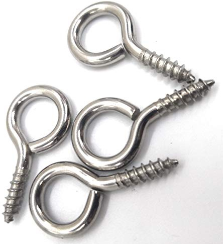 100pcs 29mm kleine Schraube Auge Stifte Haken selbstschneidende Ösenschrauben für Holz, Cork Top Flaschen, DIY Schmuck, Kohlenstoffstahl mit vernickelt