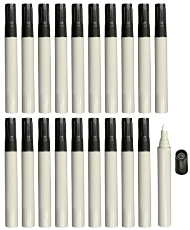 Sharplace Leere befüllbare Blankolack-Retuschestift-Rodfässer-Tube-Marker (10er-Set) - Füllen Sie mit Ihrer eigenen Kunst-Acryl-, Öl- und Wasserfarbe, feine, Grauer Stab runder Kopf