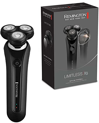 Remington Elektrischer Rasierer Herren X5 [Nass-& Trocken-Rassierapparat] 360°PivotBall Drehgelenk (flexible Scherköpfe, Detailtrimmer, PowerSense,Akkubetrieb,USB Ladefunktion)Rotationsrasierer XR1750