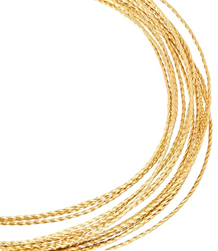PandaHall 5m Verdrillter Kupferdraht 1mm Massiver Schmuckdraht 18 Gauge Golden Anlaufbeständig Basteldraht Für Halskette Armband Schmuck Perlen Bildhauerei Handwerk Baum Des Lebens