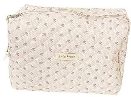 Kokette Kosmetiktasche, große gepolsterte Kosmetiktasche, Kosmetiktasche, Reisetaschen für Frauen, gepolsterte Kosmetiktasche, Kokette ästhetische geblümte Kosmetiktasche, Kulturbeutel