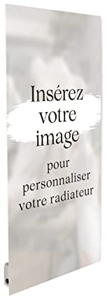 ILO-Radiateur Électrique Mural- Rayonnant- Design- +38 Décors, Personnalisable- Extra Plat- 500w- Pour pièce de 10m2 -Orientation Vert.-Éco, Silencieux- WI-FI Connecté -Fabrication France