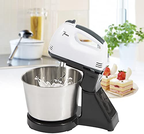 Robot da cucina, impastatrice, impastatrice, impastatore, in acciaio inox, frullatore a mano, frusta per torte, frusta, mixer, ciotola, 100 W, 7 velocità