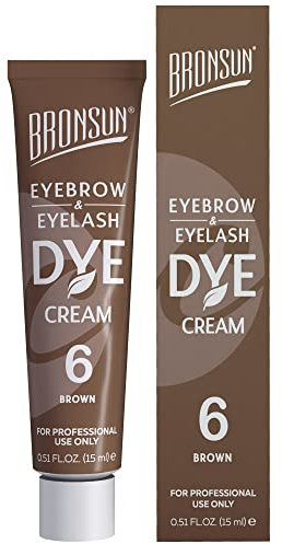 Bronsun Cream Augenbrauen Wimpern Färben Farbe #6 braun - NEW Cream Dye for Brows and Lashes brown