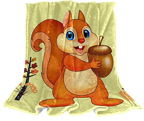 Plüschdecke, Nickerchendecke, Warm Cosy Soft, Mikrofaserdecken,cartoon Tier Tier tannenzapfen