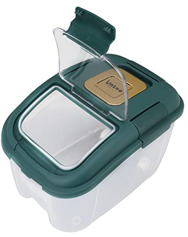 Secchio per la Conservazione del Riso Scatola Portaoggetti per Cereali con Coperchio Ribaltabile Casa per Farina di Noci (5 kg)