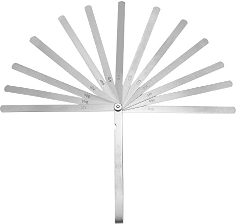 QUARKZMAN 14 Lame Tastatore Spessore (0.05-1.0mm) Spessore 200mm Lunghezza Acciaio Inossidabile Spessore Metrico Distanza Misurazione Strumento per Misurazione