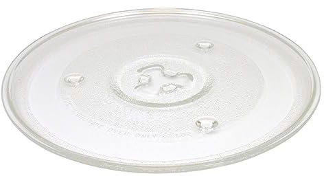 Assiette pour micro-ondes de 27 cm | Plateau tournant pour micro-ondes | Assiette en verre résistant à la chaleur Ø 270 mm | Plateau en verre de rechange pour micro-ondes | Compatible avec