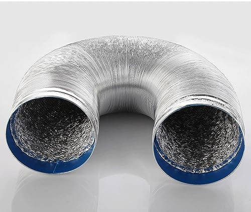 Aluflexrohr Aluminium Flexschlauch Abluftschlauch Flexibles Rohr Ø 80/100/110/120/150/160/170/180/200mm Rohrdurchmesser Lüftungsschlauch Mit 2 Schlauchschelle Abzugshaube (Color : 2m, Size : 80mm)