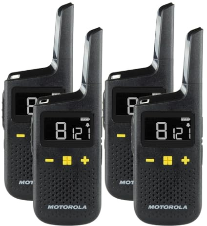 Motorola XT185 PMR446 Two Way Walkie Talkie Business Radio, Quad Pack | Licence Free, Waterproof, Dust-tight