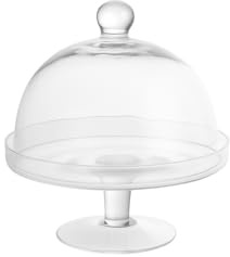 DRW Cassettiera Grande in Vetro con Campana e Base in Piedi 25x25x25x25 cm