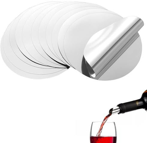 smartelf 25 Stück Weinausgießer, Drop Stop, Weinausgiesser Plättchen, Einschenkhilfe für Tropffreies Einschenken, Wiederverwendbare Tropffreie Einschenkhilfe für Weinflaschen Party Geburtstag Hochzeit