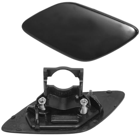 Anlseiod 1 Paar Scheinwerfer Abdeckung für BMW 3Er E92 E93 Schwarz Kappe Scheinwerferreinigung Ersatz 61677171659 61677171660 Scheinwerferwaschanlage Vorne Abdeckung Linke und Rechte