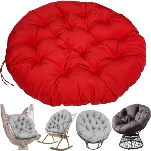 UICMNSI Rund Polster for Papasansessel 180/90/100/110/120cm Wasserdicht Outdoor/Indoor Bodenkissen Kissen for Gartenmöbel Sitzauflage Auflage for Papasan(#8,80cm/31in)