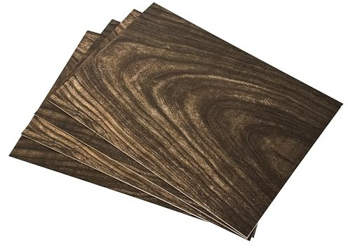 codiarts. 4er Pack DECOR Holzfaserplatte 30x42cm 2,8mm Stärke (HDF) Extra dichte und stabile Platten perfekt für Laserschneiden, Basteln & DIY Holzarbeiten - Extrem hohe Stabilität - (Walnuss-Optik)