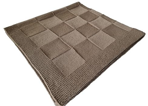 Edle Kinderdecke gestrickt aus 100% Merino Extra Fine