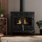 WarmieHomy 10KW Cast Iron Fireplace Multi Fuel Burning Stoves Log Burner Wood Burner, H 63cm x W 61cm x D 43cm