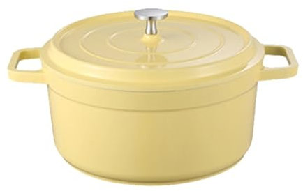Olla de horno holandés esmaltada con tapa, horno holandés de aluminio fundido esmaltado, utensilios de cocina antiadherentes for preservación del calor, utensilios de cocina multifuncionales(20CM)