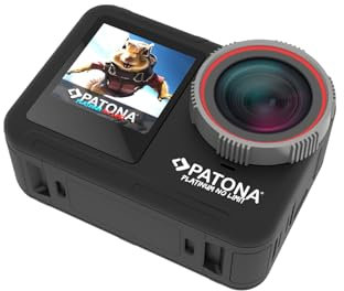 PATONA Platinum Action Cam Life SL5 6K | SupCam Pro App iOS & Android | 64MP 170° grandangolo | MicroSD | Dual Screen | telecomando | impermeabile | 12m & 30m | altoparlante | stabilizzazione