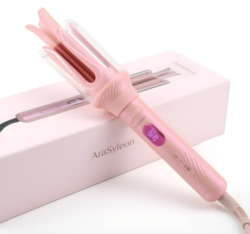 AraSyleon Rizador de Pelo Automático 3 Tamaños (28/32/40mm) - 30s Calentamiento, 12 Niveles Temperatura, LCD, Billones de Iones, Rizador Pelo Automatico