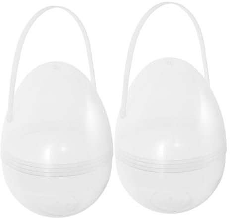 JOINPAYA 2stücke Eier Aufbewahrungsbox Transparent Mit Griff Befüllbare Eierbehälter Für Greifautomaten Kleine Accessoires Aufbewahrung Und Dekoratives Display