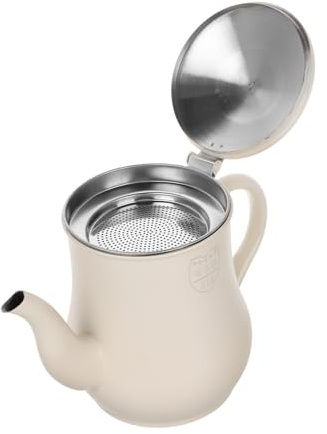 WEKADRIN Filtro Aceite Cocina Olla Coladora de Grasa de Acero Inoxidable con Filtro Incorporado Capacidad 500ml para Almacenamiento y Drenaje de Aceite en Cocina