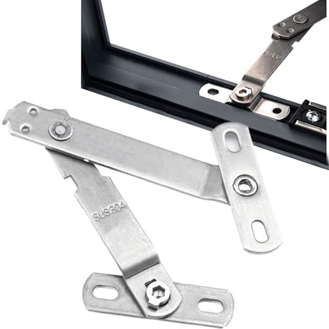 Limiteur d'ouverture de fenêtre en acier inoxydable - Système de sécurité pour, compatible avec les fenêtres en PVC, bois, métal et aluminium. de sécurité durable pour la protecti