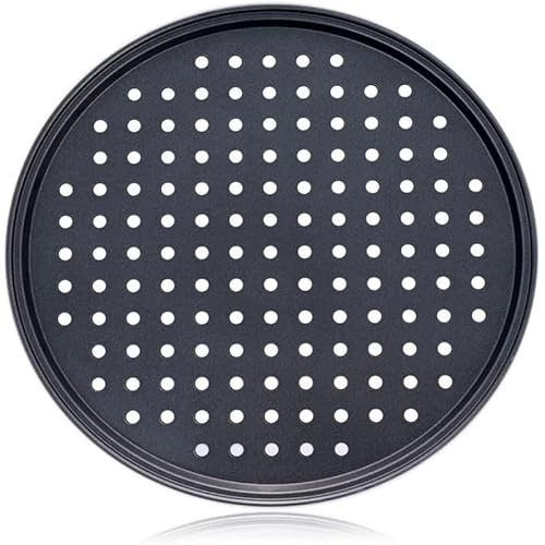 SkyjOy Plato Pizza Bandejas antiadherentes for Pizza, Bandeja for Hornear con Agujeros, Plato Hondo Redondo, Molde Bakewave, Herramientas de Cocina for el hogar(32CM)