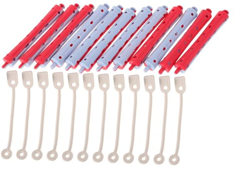 COLLBATH 12pcs Hair Curling Rods Plastic Rollers for Hair with Spiral Design Maintain Curl Shape and Portable Suitable for Salon and Home Use Curlers for Long