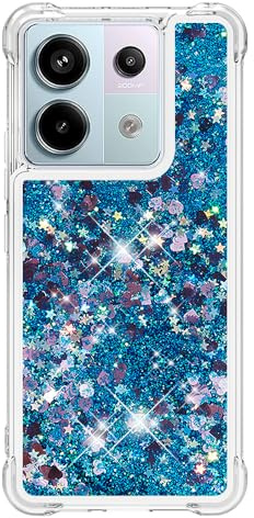 Funda compatible con Xiaomi Redmi Note 13 Pro 5G en el extranjero / Pico X6 5G en el extranjero, purpurina brillante para mujeres y niñas, arena movediza flotante líquida a prueba de golpes, color