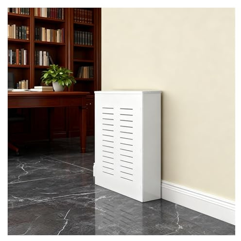 LINGDSWULING Diseño Moderno Listones Y Nido Abeja Mueble Cobertura del Radiador Radiador Lacado Revestimiento Protector Calefacción Estilo Rústico Superficie(31.50x23.62x7.87in)