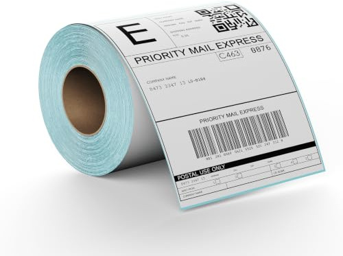 RONGTA 4x6 Thermal Labels, Shipping Label Compatible with Thermal Printers, Clear Printing,Permanent Adhesive(White, 150mmx100mm (220 Labels/Roll))