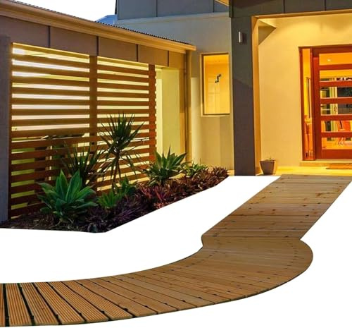 Generisch de jardín de Madera, Antideslizante y fácil de Montar, de Madera para Exteriores, para jardín, Camping, terraza, Entrada, Borde de Piscina