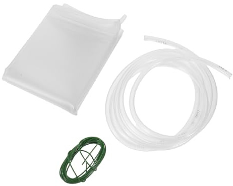 ULDIGI Imbuto di Scarico 50X60 CM Tubo 2 M e Filo di Ferro Kit Deviazione Gocciolamento Tetto per Raccolta Acqua Piovana in Patio e Campeggio Portatile
