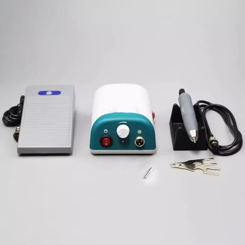 Toplionace Set di Strumenti per Incisione e Intaglio Elettrico Brushless AC 220V 90W con Mini Trapano Rotativo e Lucidatrice per Legno di Giada 2,35/3,0mm