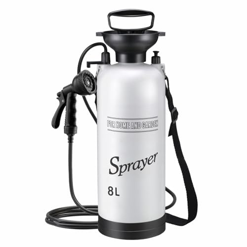 Ducha portátil de Camping 8L, rociador a presión, Bomba Manual, Multifuncional, sin Electricidad, Ideal para Playa, Mascotas y Limpieza de vehículos
