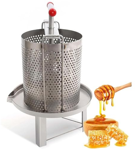 manuelle honigschleuder honigpresse extraktor aus edelstahl large bee honey press extractor wachspresse bienenzucht werkzeug imkereibedarf für die herstellung von wein honig saft pfefferöl oil