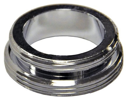 Danco 10520 15/16 in.-27M x 55/64 in.-27M Male/Male Faucet Aerator Adaptor, Chrome